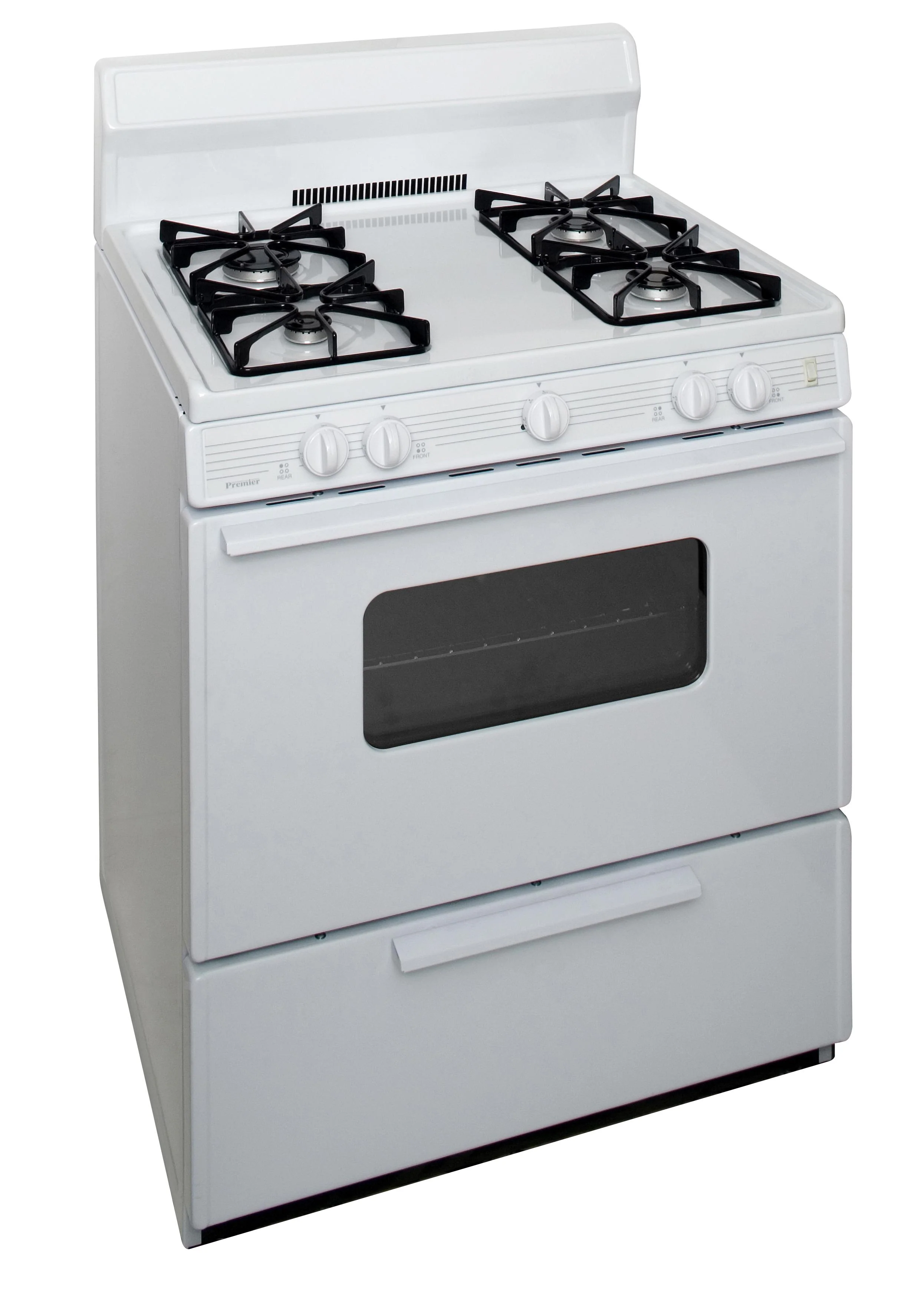 Premier SMK290OP 30 in. Freestanding Sealed Burner Gas Range in White