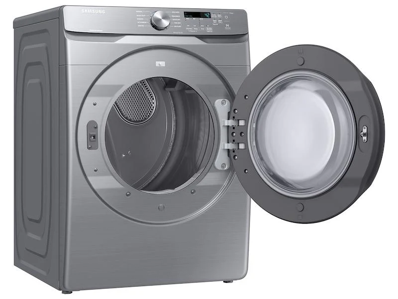 Samsung DVE45T6000P 7.5 cu. ft. Front Load Electric Dryer with Sensor Dry in Platinum - Image 7