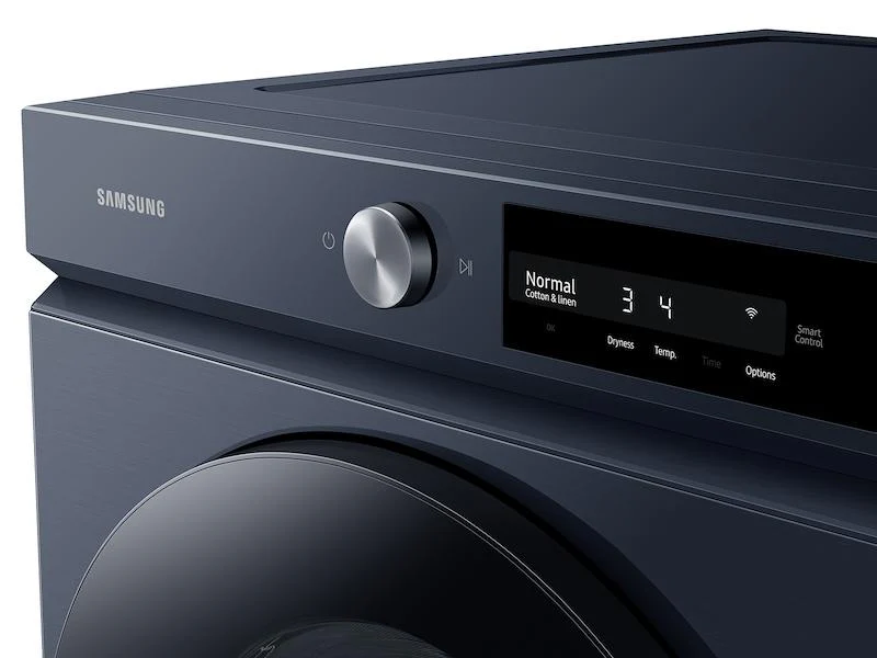 Samsung DVE46BB6700DA3 Bespoke 7.5 cu. ft. Large Capacity Electric Dryer with Super Speed Dry and AI Smart Dial in Brushed Navy - Image 8