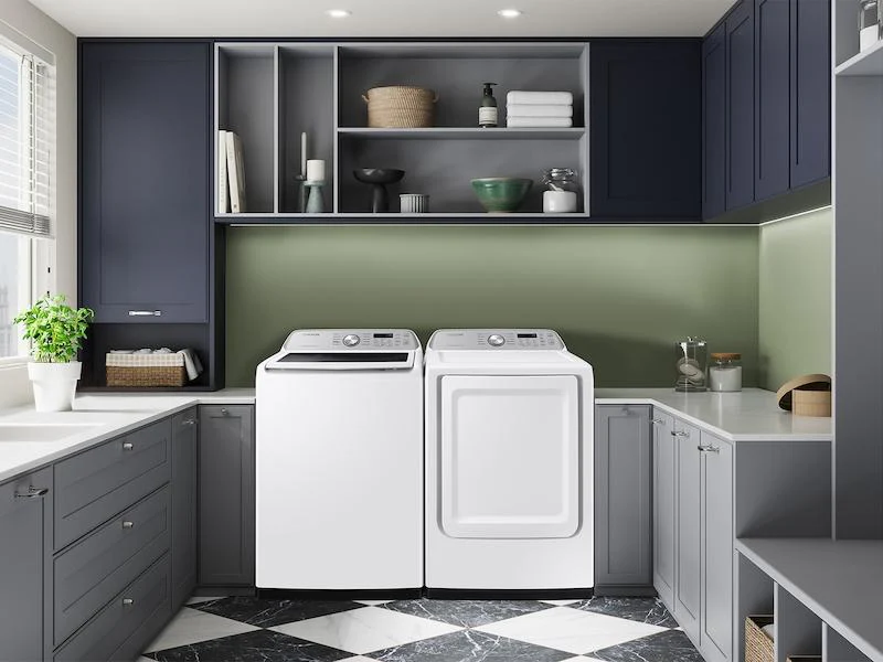 Samsung DVE47CG3500WA3 7.4 cu. ft. Smart Electric Dryer with Sensor Dry in White - Image 3