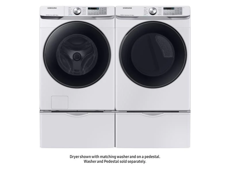 Samsung DVG50R8500W 7.5 cu. ft. Smart Gas Dryer with Steam Sanitize+ in White - Image 6