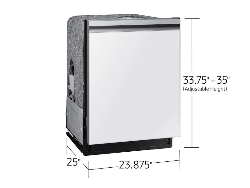 Samsung DW80CB545012AA Bespoke AutoRelease Smart 46dBA Dishwasher with StormWash™ in White Glass - Image 2