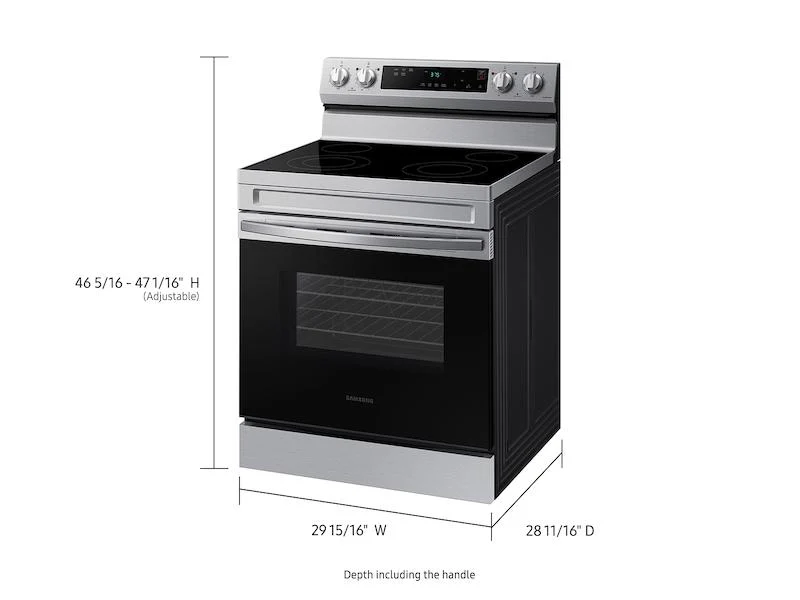 Samsung NE63A6111SS 6.3 cu. ft. Smart Freestanding Electric Range with Steam Clean in Stainless Steel - Image 2