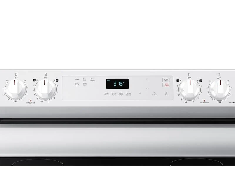 6.3 cu. ft. Smart Freestanding Electric Range with Steam Clean in White - Image 6