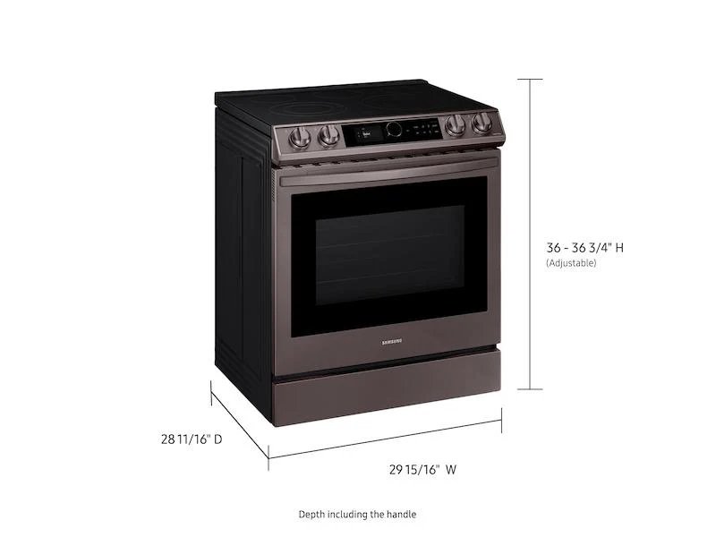 Bespoke Smart Slide-in Electric Range 6.3 cu. ft. with Smart Dial & Air Fry in Tuscan Steel - Image 3