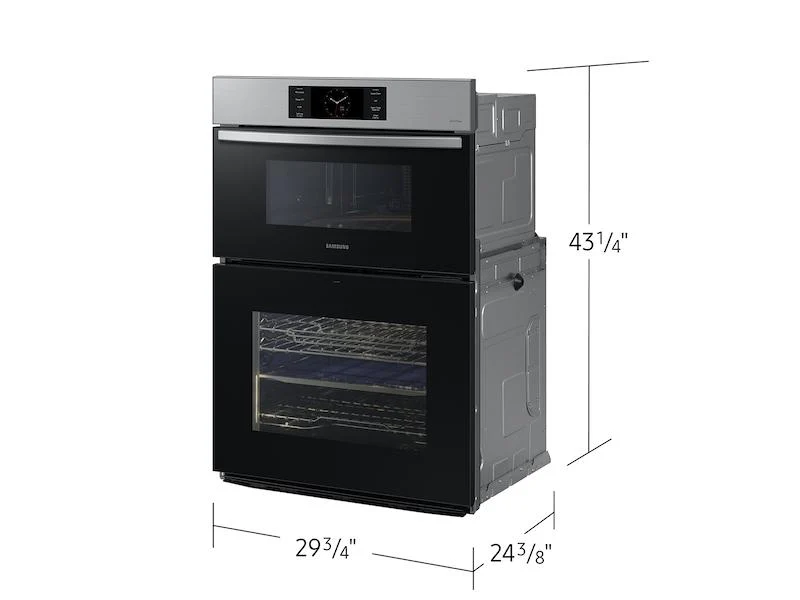 Samsung NQ70CG700DSRAA Bespoke 30" Microwave Combination Wall Oven with with Flex Duo™ in Stainless Steel - Image 2