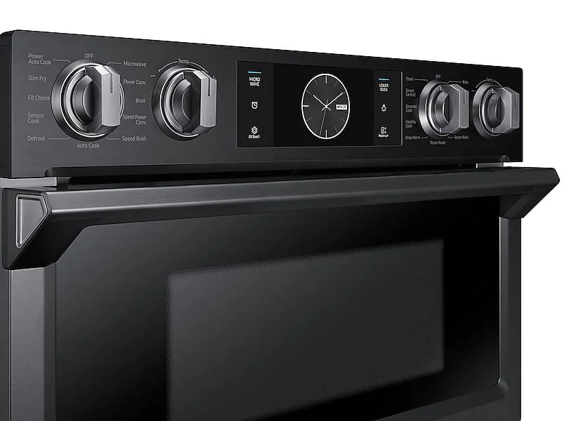 30" Smart Microwave Combination Wall Oven with Flex Duo™ in Black Stainless Steel - Image 3