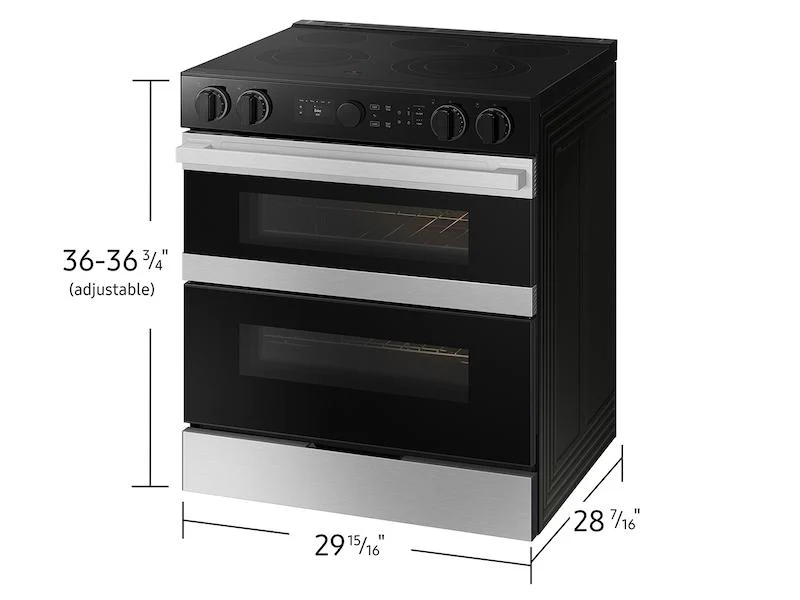 Samsung NSE6DG8550SR Bespoke Smart Slide-In Electric Range 6.3 cu. ft. with Flex Duo™ & Illuminated Precision Knobs in Stainless Steel - Image 2