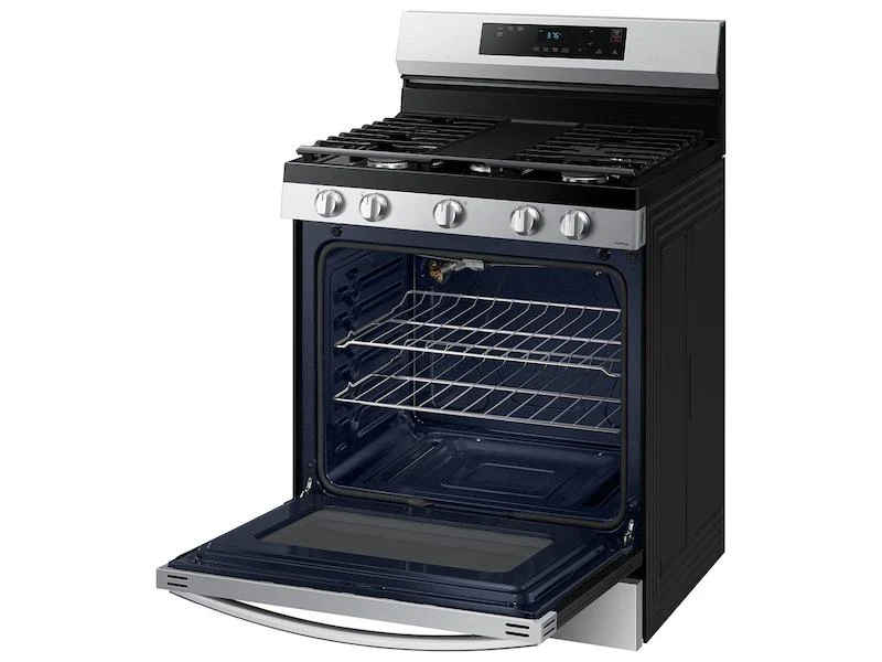Samsung NX60A6111SS 6.0 cu. ft. Smart Freestanding Gas Range with Integrated Griddle in Stainless Steel - Image 9