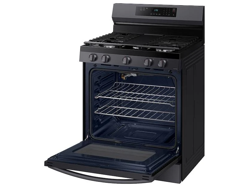 Samsung NX60A6311SG 6.0 cu. ft. Smart Freestanding Gas Range with 18K BTU Dual Power Burner & Self Clean in Black Stainless Steel - Image 9