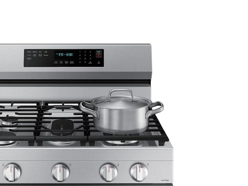 Samsung NX60A6711SS 6.0 cu. ft. Smart Freestanding Gas Range with No-Preheat Air Fry, Convection+ & Stainless Cooktop in Stainless Steel - Image 4