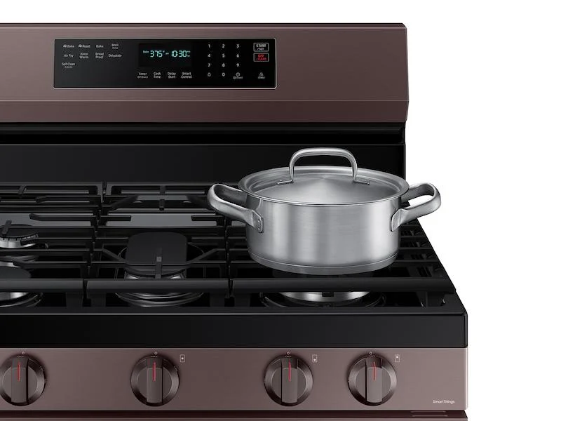 Samsung NX60A6711ST 6.0 cu. ft. Smart Freestanding Gas Range with No-Preheat Air Fry, Convection+ & Stainless Cooktop in Tuscan Stainless Steel - Image 2