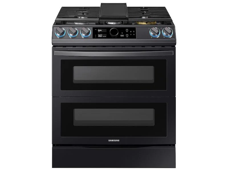 Samsung 6.0 cu ft. Smart Slide-in Gas Range with Flex Duo™, Smart Dial