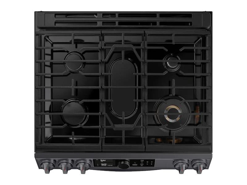 Samsung 6.3 cu. ft. Flex Duo™ Front Control Slide-in Dual Fuel Range with Smart Dial, Air Fry, and Wi-Fi in Black Stainless Steel - Image 7