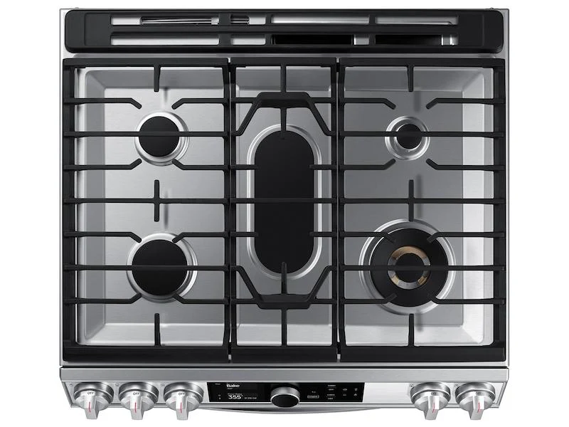 Samsung 6.3 cu. ft. Flex Duo™ Front Control Slide-in Dual Fuel Range with Smart Dial, Air Fry, and Wi-Fi in Stainless Steel - Image 7