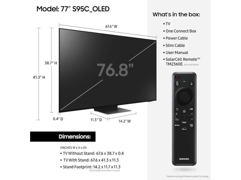Samsung QN77S95CAFXZA 77" Class OLED S95C - Image 5