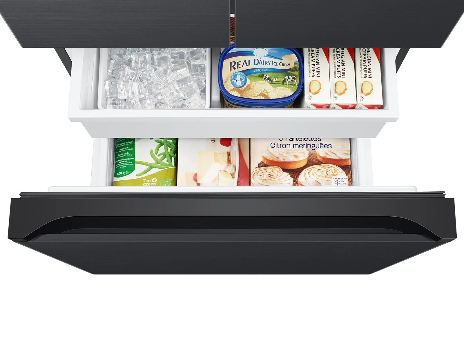 Samsung RF18A5101MT 18 cu. ft. Counter Depth 3-Door French Door Refrigerator in Matte Black Steel - Image 10