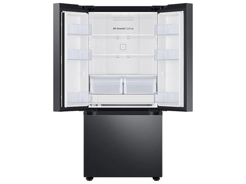 22 cu. ft. Smart 3-Door French Door Refrigerator in Black Stainless Steel - Image 4