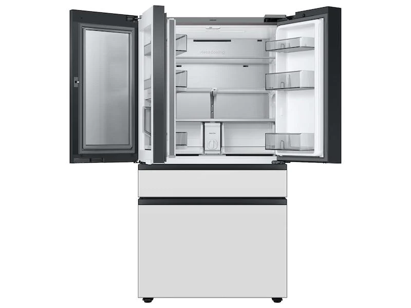 Samsung RF23BB890012 Bespoke Counter Depth 4-Door French Door Refrigerator (23 cu. ft.) with Family Hub™ in White Glass - Image 6