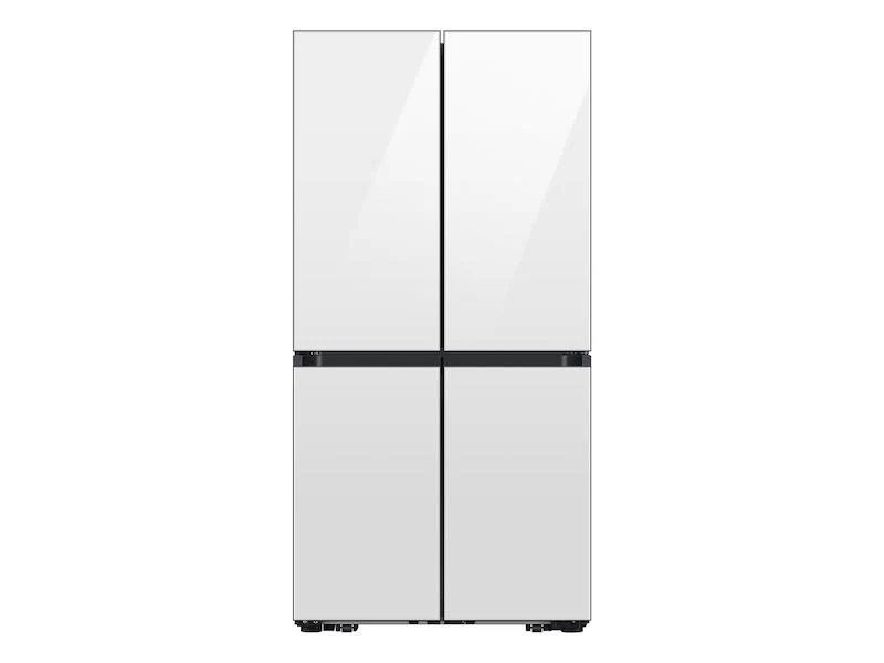 Samsung RF23DB960012 Bespoke Counter Depth 4-Door Flex™ Refrigerator (23 cu. ft.) with Beverage Center™ in White Glass - (with Customizable Door Panel Colors)