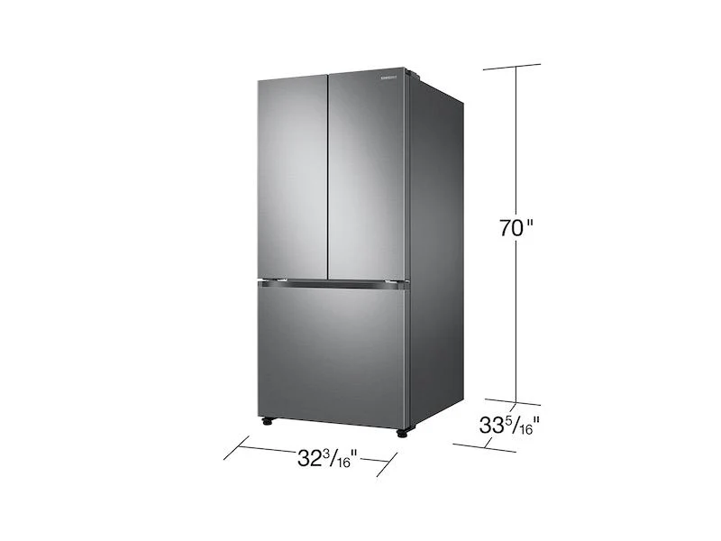 Samsung 25 cu. ft. 33" 3-Door French Door Refrigerator with Dual Auto Ice Maker in Stainless Steel - Image 2