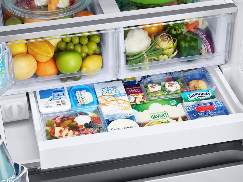 Samsung 25 cu. ft. 33" 3-Door French Door Refrigerator with Dual Auto Ice Maker in Stainless Steel - Image 9