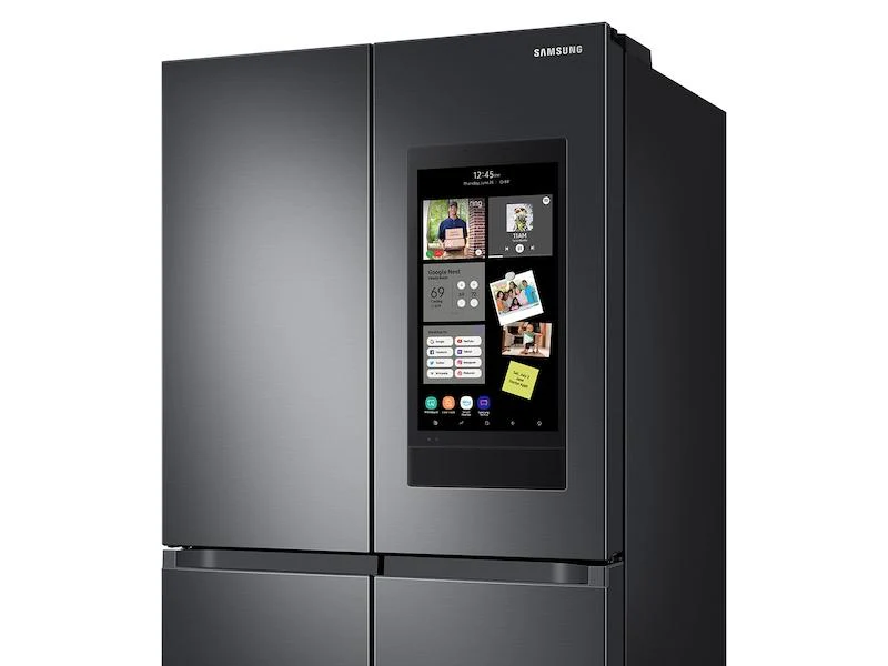 Samsung 29 cu. ft. Smart 4-Door Flex™ Refrigerator with Family Hub™ and Beverage Center in Black Stainless Steel - Image 3