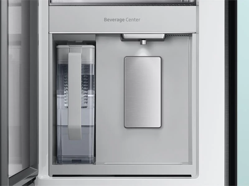 Samsung RF29BB86004MAA Bespoke 4-Door French Door Refrigerator (29 cu. ft.) with Beverage Center™ in Morning Blue Glass Top Panels and White Glass Middle and Bottom Panels - Image 7