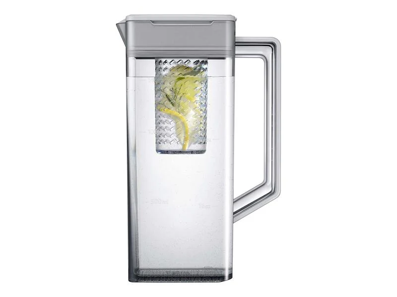 Samsung RF29BB8900QK Bespoke 4-Door French Door Refrigerator (29 cu. ft.) - in Charcoal Glass Top and Family Hub™ Panels with Stainless Steel Middle and Bottom Panels - Image 13