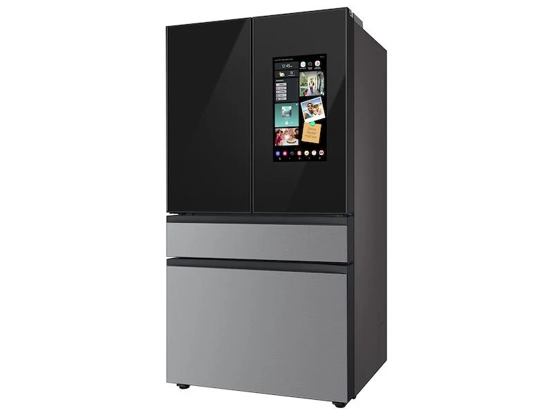 Samsung RF29BB8900QK Bespoke 4-Door French Door Refrigerator (29 cu. ft.) - in Charcoal Glass Top and Family Hub™ Panels with Stainless Steel Middle and Bottom Panels - Image 6