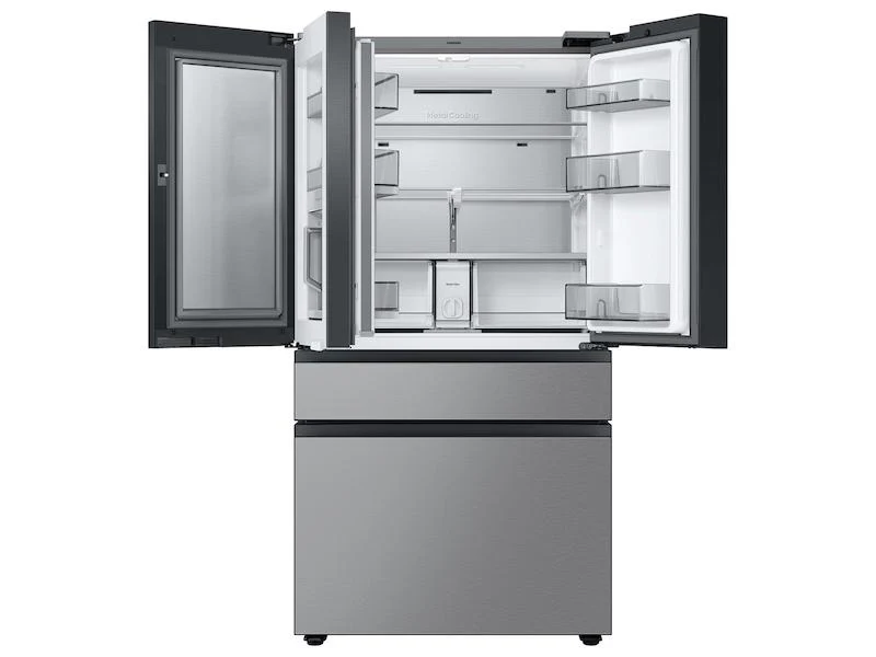 Samsung RF29BB8900QK Bespoke 4-Door French Door Refrigerator (29 cu. ft.) - in Charcoal Glass Top and Family Hub™ Panels with Stainless Steel Middle and Bottom Panels - Image 9