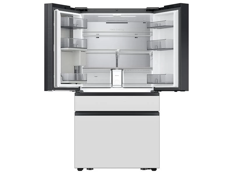 Samsung RF90F23AEW Bespoke 23 cu. ft. Counter Depth 4-Door French Door Refrigerator with AI Family Hub™+ AI Vision Inside™ in White Glass - Image 5
