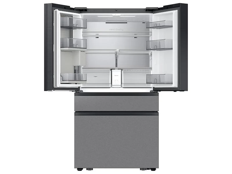 Samsung RF90F29BECR Bespoke 29 cu. ft. 4-Door French Door Refrigerator with AI Home & AI Vision Inside™ in Charcoal Glass and Stainless Steel - Image 5