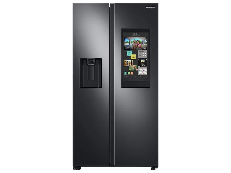 Samsung RS22T5561SG 22 cu. ft. Counter Depth Side-by-Side Refrigerator with Touch Screen Family Hub™ in Black Stainless Steel