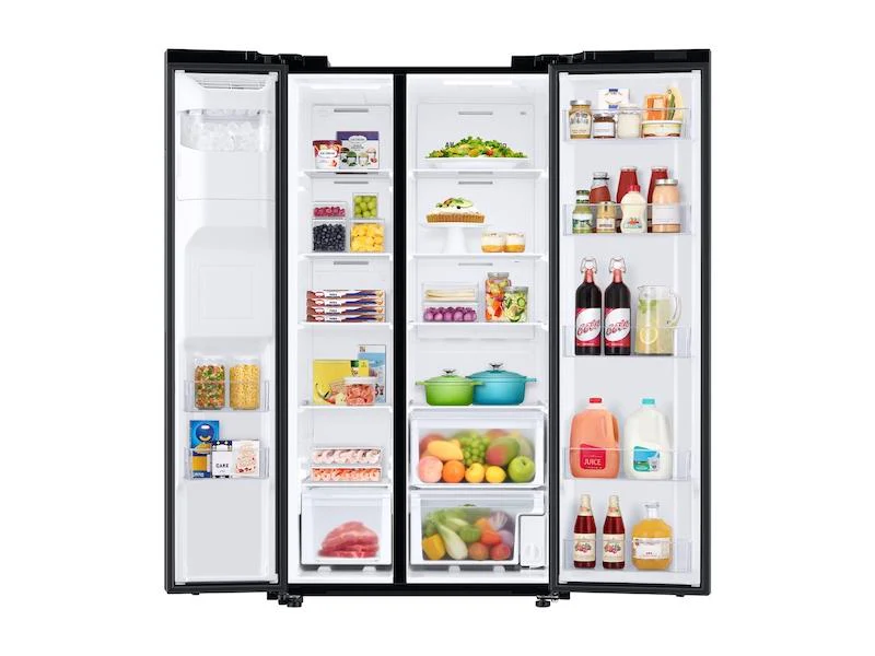 Samsung RS27T5200SG 27.4 cu. ft. Large Capacity Side-by-Side Refrigerator in Black Stainless Steel - Image 4