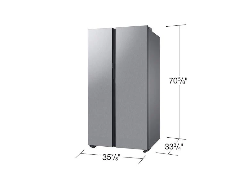 Samsung RS28CB7600QLAA Bespoke Side-by-Side 28 cu. ft. Refrigerator with Beverage Center™ in Stainless Steel - Image 2