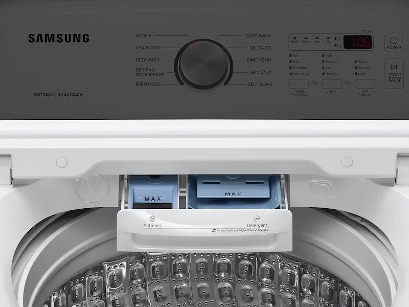 4.9 cu. ft. Large Capacity Top Load Washer with ActiveWave™ Agitator and Deep Fill in White - Image 7