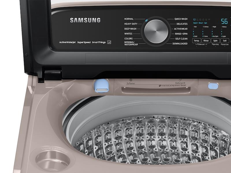 Samsung WA51A5505AC 5.1 cu. ft. Smart Top Load Washer with ActiveWave™ Agitator and Super Speed Wash in Champagne - Image 9