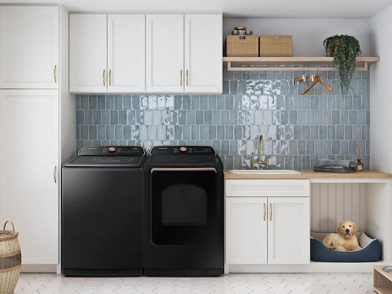 Samsung WA54CG7550AV 5.4 cu. ft. Extra-Large Capacity Smart Top Load Washer with Pet Care Solution and Auto Dispense System in Brushed Black - Image 3