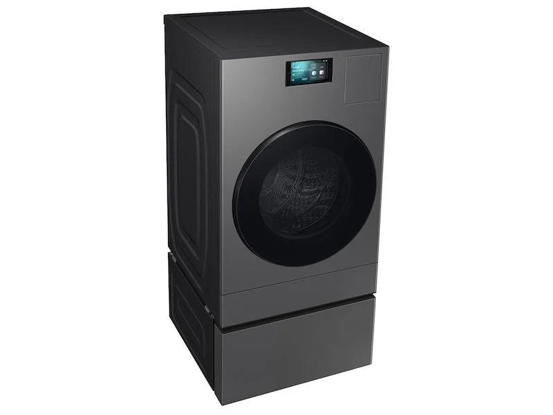 Samsung WE702NZ Bespoke AI Laundry Combo™ Pedestal with Storage Drawer in Dark Steel - Image 6