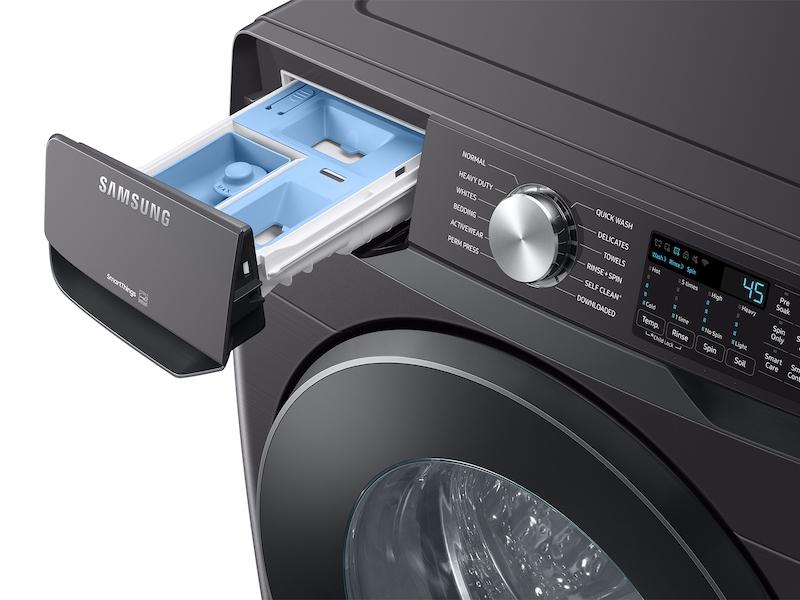 Samsung WF51CG8000AV 5.1 cu. ft. Extra-Large Capacity Smart Front Load Washer with Vibration Reduction Technology+ in Brushed Black - Image 9