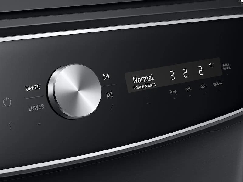 Samsung WV60A9900AV 6.0 cu. ft. Total Capacity Smart Dial Washer with FlexWash™ and Super Speed Wash in Brushed Black - Image 9