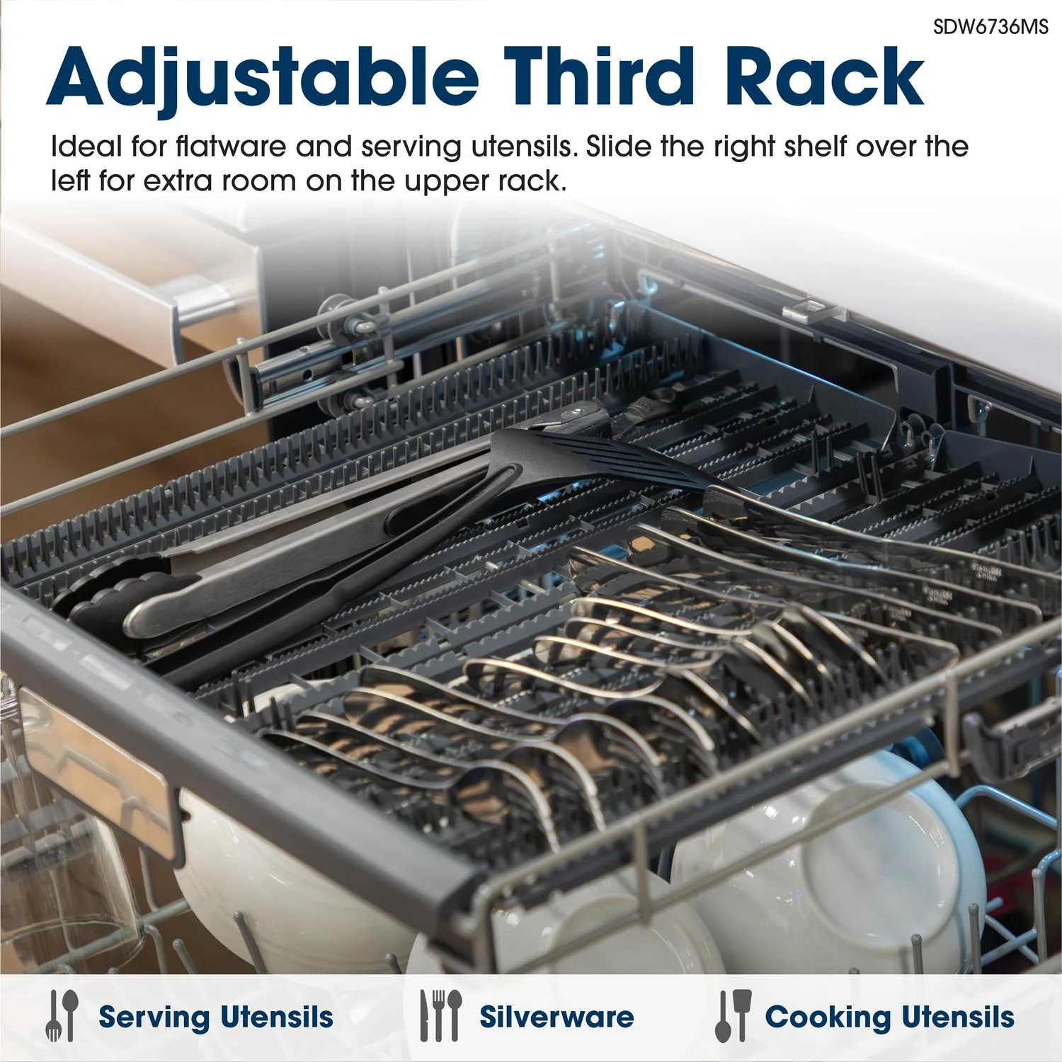 SDW6736MS Sharp 24 in. Stainless Steel 47dB Dishwasher - Image 18