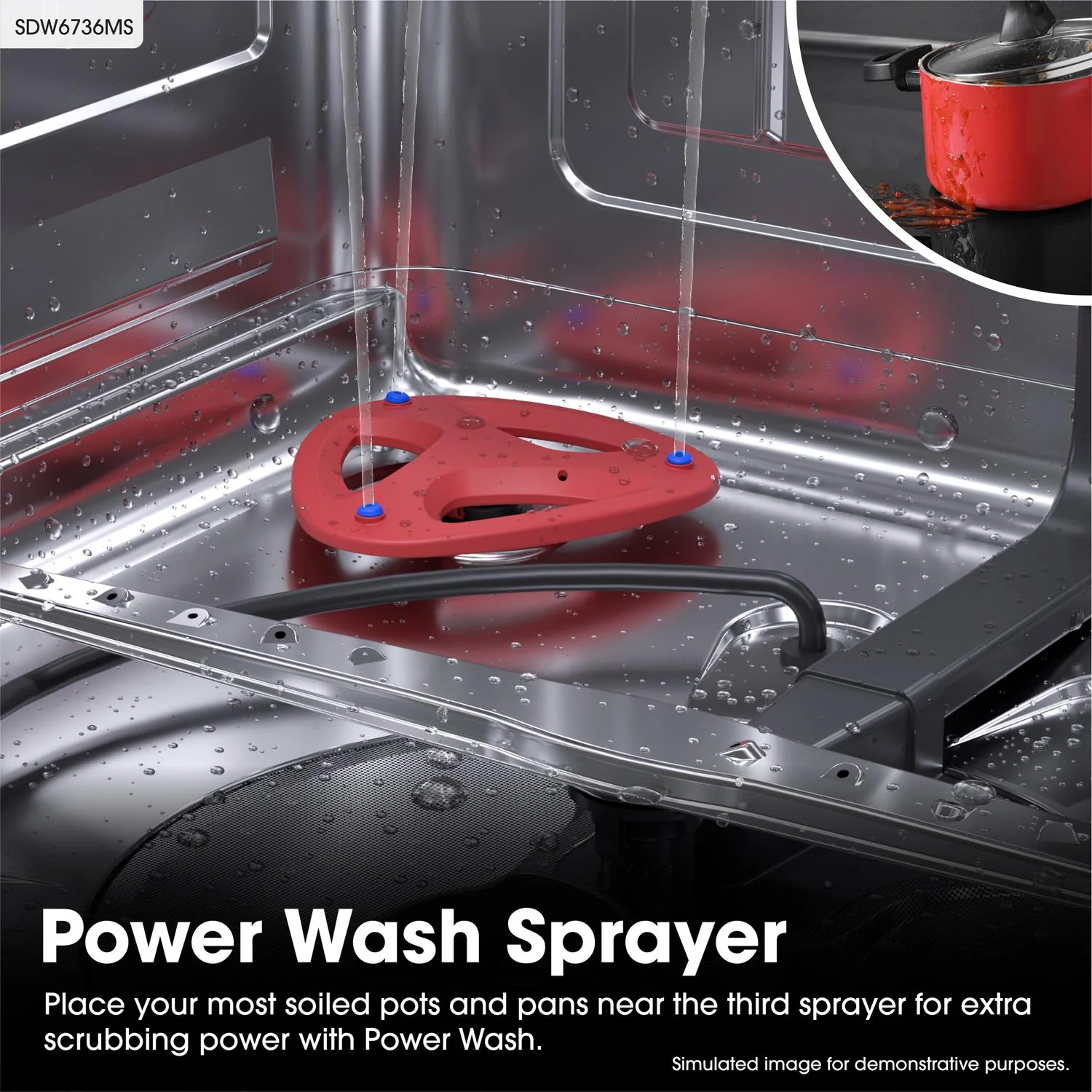 SDW6736MS Sharp 24 in. Stainless Steel 47dB Dishwasher - Image 19