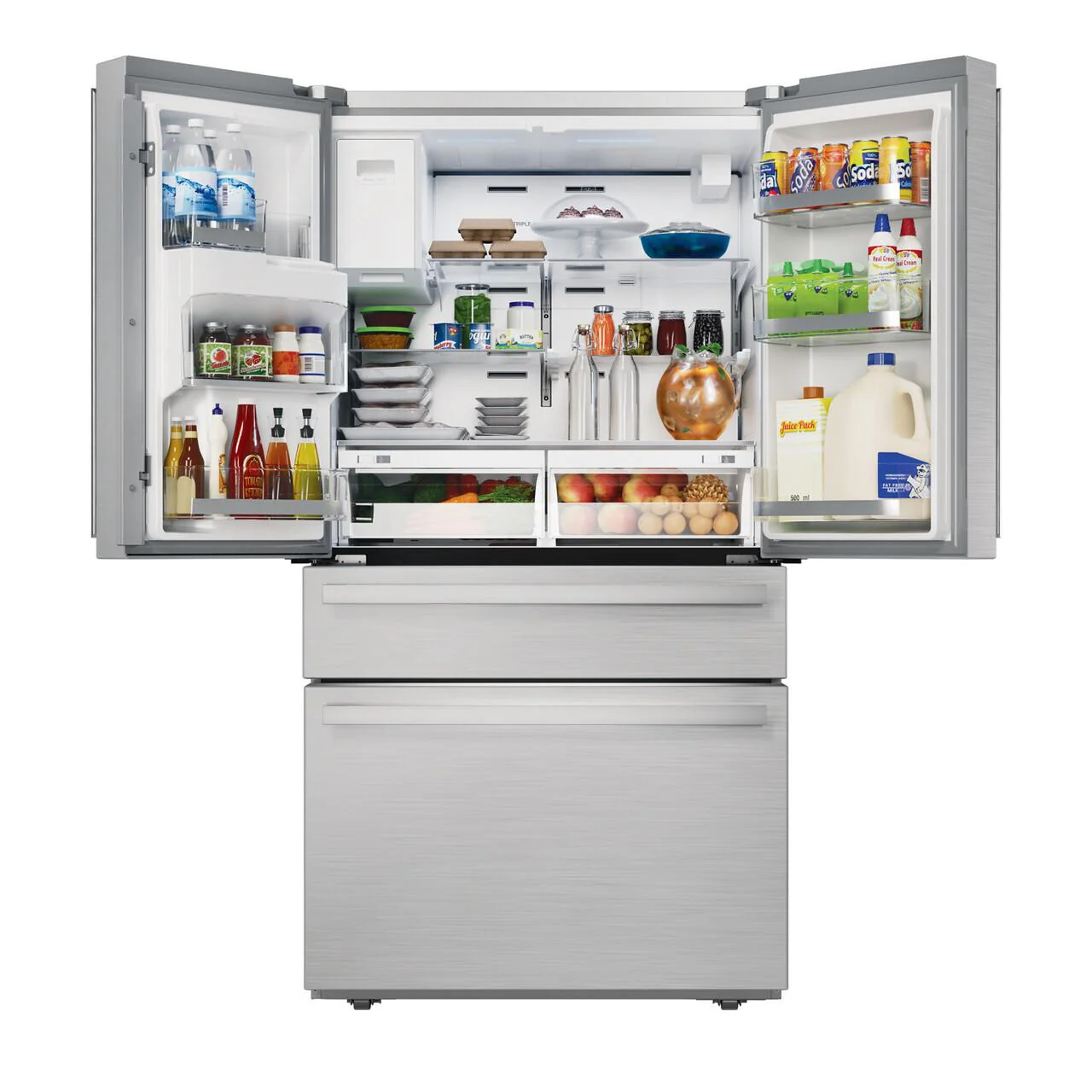 SJG2254FS Sharp French 4-Door Counter-Depth Refrigerator with Water Dispenser - Image 2