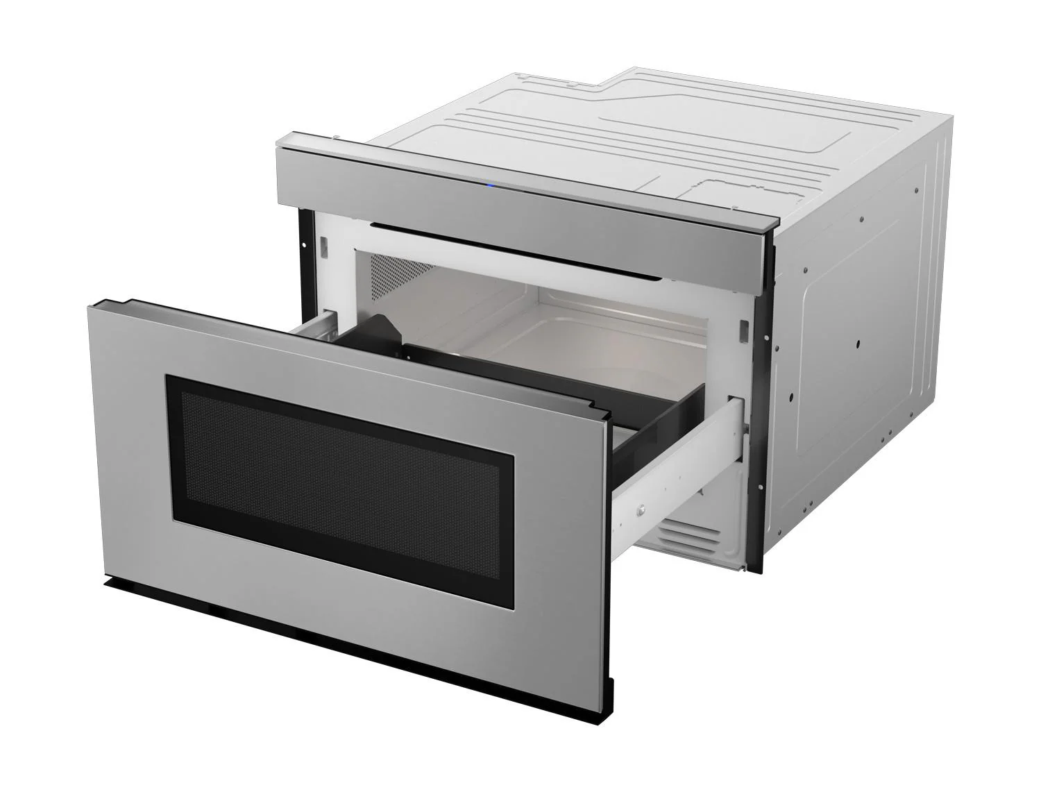 Sharp SMD2479JS 24 in. 1.2 cu. ft. 950W Sharp Stainless Steel Smart Easy Wave Open Microwave Drawer Oven - Image 3