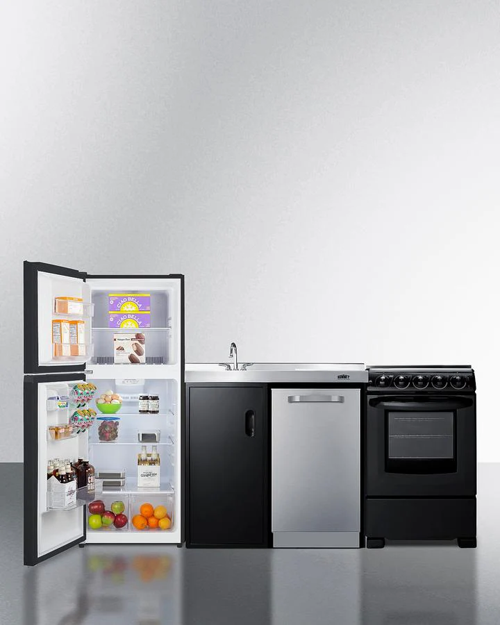 Summit ACK80HT 80" Wide All-in-one Kitchenette With Range and Dishwasher - Image 2