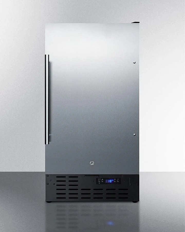 Summit BIM18SSADA 18" 8 Lb. Drain-free Icemaker, ADA Compliant