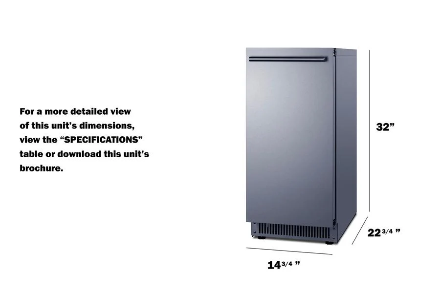 Summit BIM62ADA 68 Lb. Clear Icemaker, ADA Compliant - Image 3
