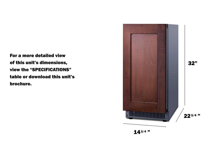 Summit BIM62ADAPNR 68 Lb. Clear Icemaker, ADA Compliant (panel Not Included) - Image 7